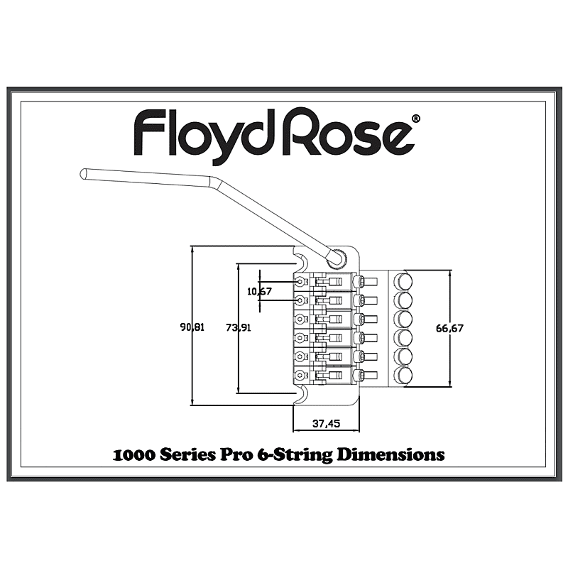 Floyd Rose 1000 Series Pro Tremolo System with R3 Nut, Black Nickel,  FRTP5000
