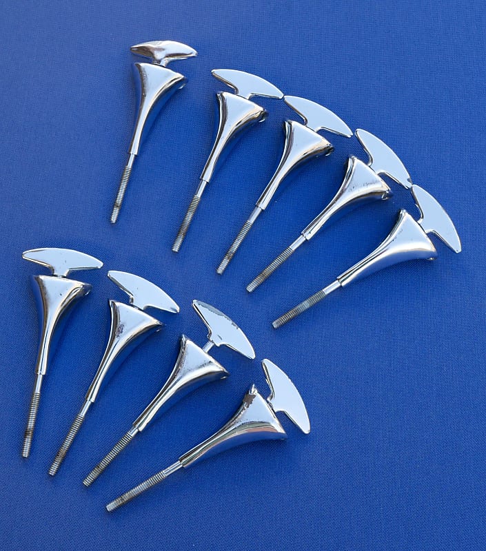 Sonor Teardrop Champion T-rods Tension Rods Claws Clawhooks Bass Drum Lot of 9 Vintage image 1