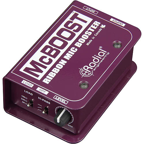 Radial Engineering McBoost Microphone Signal Intensifier 3-position load switch image 1