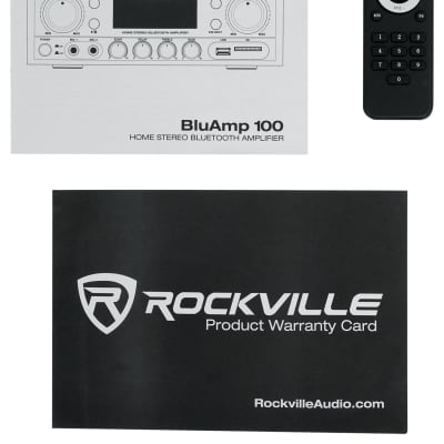Rockville BLUAMP 100 Home Stereo Bluetooth Amplifier with USB/Mic Input+RCA Out image 6