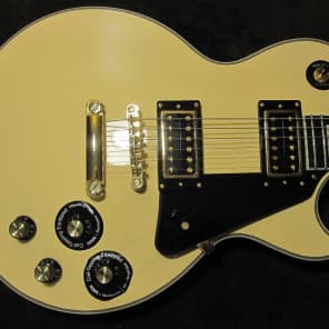 Epiphone Les Paul Custom Black Back Tuxedo, Off White and Black Coil Tapped with Gig Bag image 3
