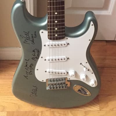 R.E.M. Signed Autographed Fender Standard Stratocaster Electric Guitar image 7