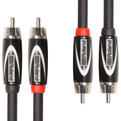 Roland Black Series Interconnect Cable - Dual RCA to Dual RCA 5'