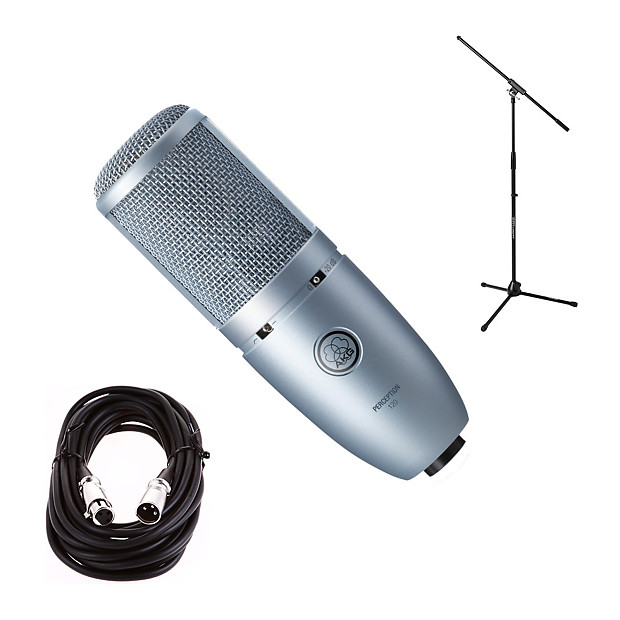 AKG Perception 120 Condenser Microphone Bundle with Mic Stand Reverb