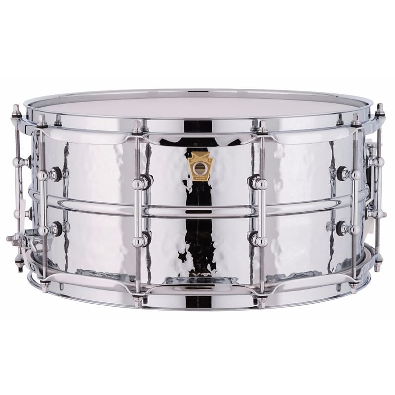 Immagine Ludwig LM402KT Hammered Supraphonic 6.5x14" Aluminum Snare Drum with Tube Lugs - 1