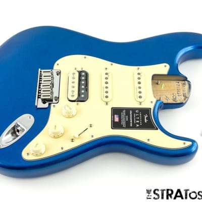 Immagine 2023 Fender American Ultra Stratocaster Strat HSS LOADED BODY, USA Cobra Blue - 1