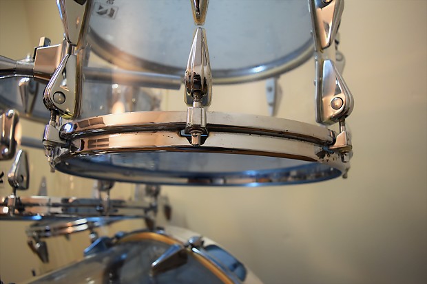 Zickos Model 400 Vintage Clear Acrylic Drum Set Made in USA