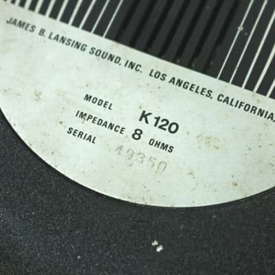 Vintage JBL K120-8 100W 12" Guitar Speaker 8 Ohms image 3