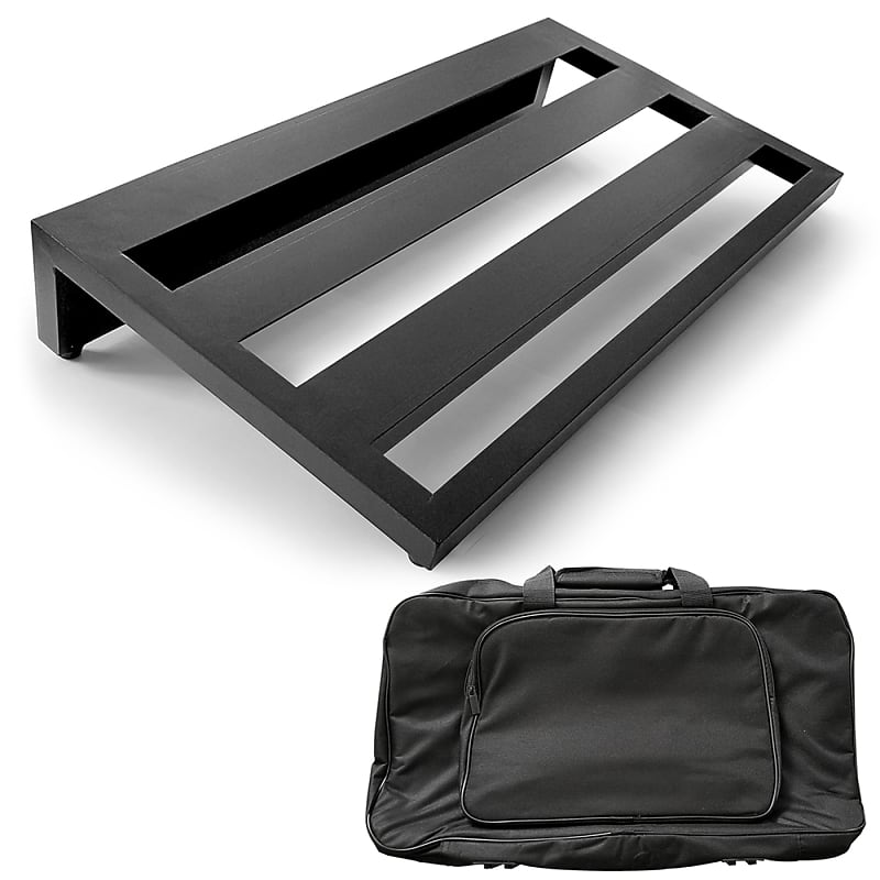 AxcessAbles Guitar Pedal Board 20-inch x 12-Inch Lightweight 4lb Aluminum Pedalboard with Canvas Carry Bag and Velcro Up to 18 Guitar, Bass Stomp