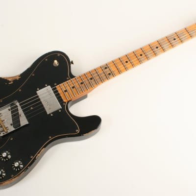 Fender Custom Shop Limited Edition '70s Tele Custom Heavy Relic Aged Black CZ568243 image 2