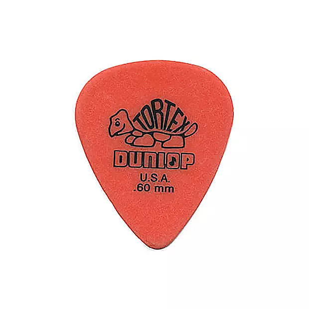 Dunlop Guitar Picks Tortex 72 Pack .60mm Orange Light (418R60)