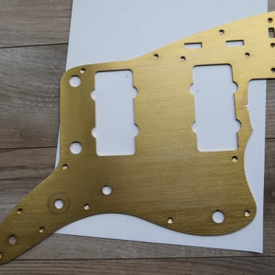 58 - 60   Fender Jazzmaster  pickguard USA Hole pattern Relic / Aged  Gold Anodized   Aluminum 59 RI imagen 15