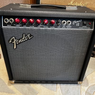 Vintage 1980s Fender Champ 12 1x12 tube guitar amp combo with cover image 3