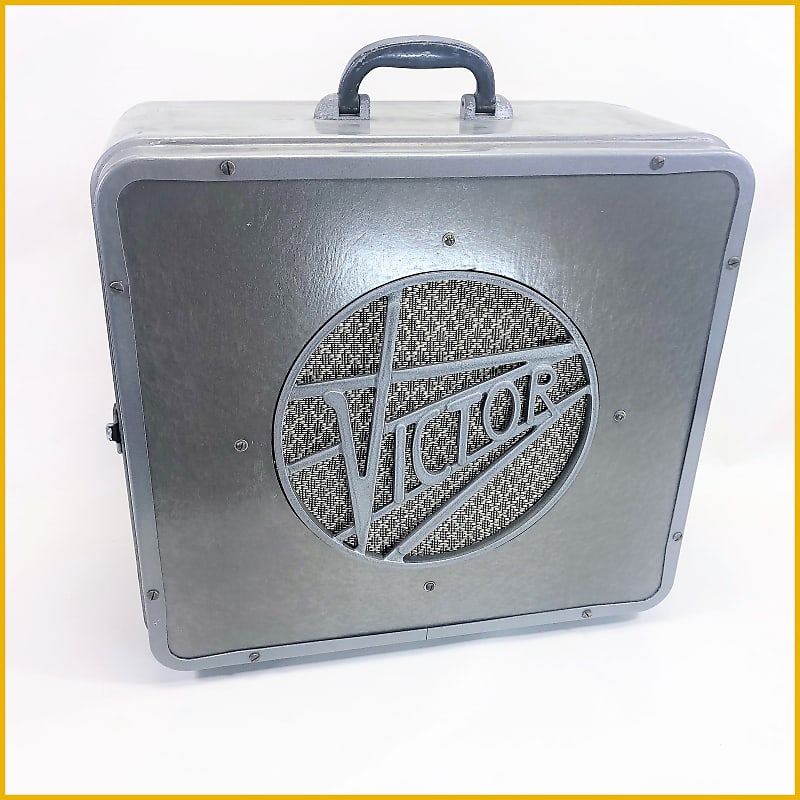 Victor Speaker Vintage 1x12 Metal Speaker Cab 1950s Reverb