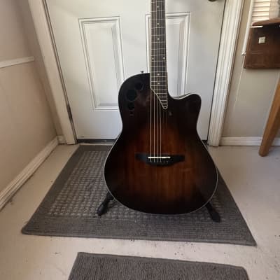 Ovation Applause AE148 Shallow Acoustic Electric Guitar in Black 
