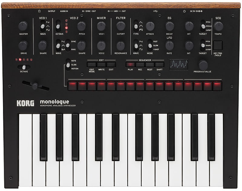 KORG monologue ゴールド + volca f Korg Monologue Analog Monophonic Synthesizer Gold - Perfect