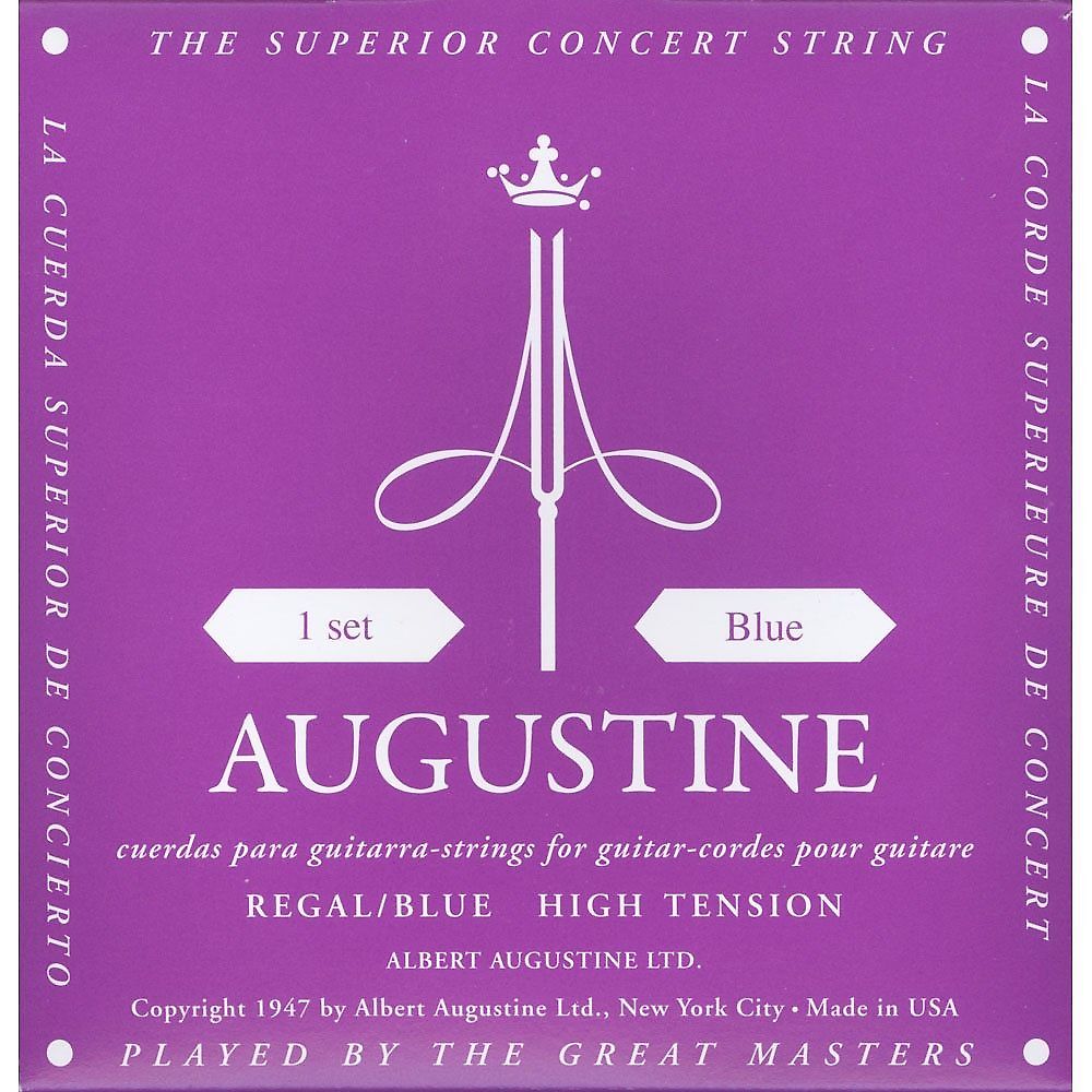 Augustine Regal Blue High Tension Classical Guitar Strings Reverb