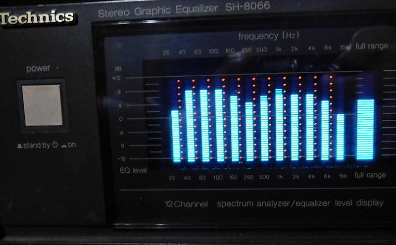 Technics SH-8066 vintage 12 band graphic equalizer with spectrum analyzer |  Reverb