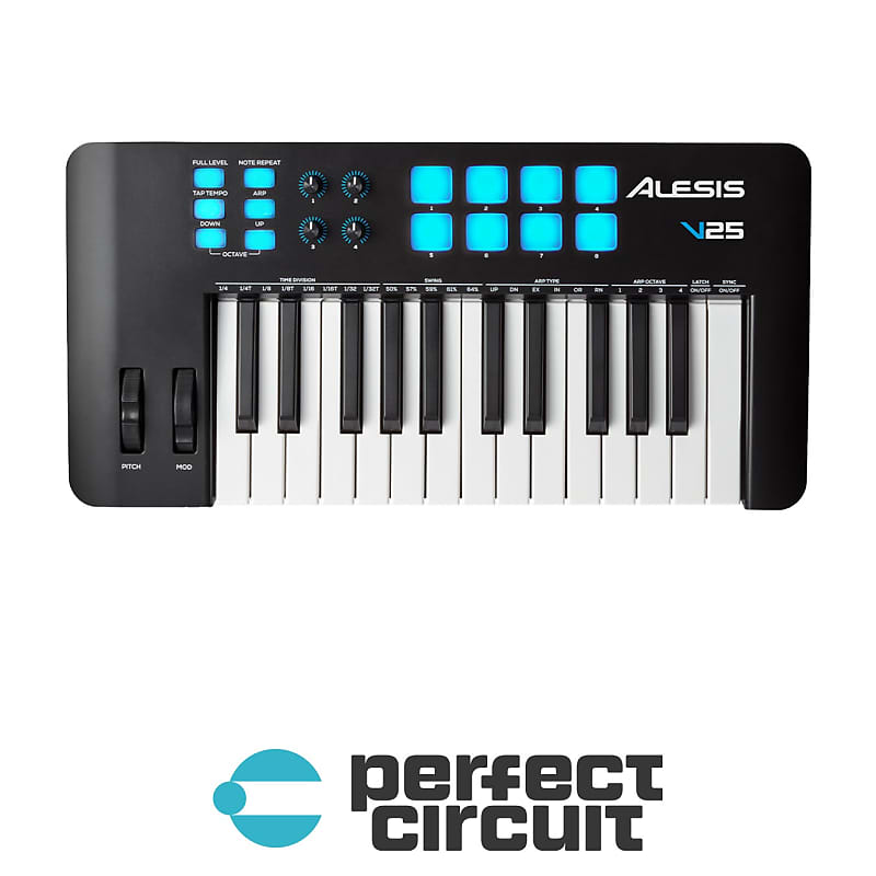 Alesis V25 25-key USB MIDI Controller with Beat Pads | Reverb