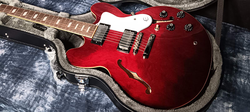 Brand New! Epiphone Epiphone Noel Gallagher Riviera Semi-hollow Electric Guitar - Dark Red Wine 2023 - Dark Red Wine - 8.7 lbs - Authorized Dealer - G02174 image 1