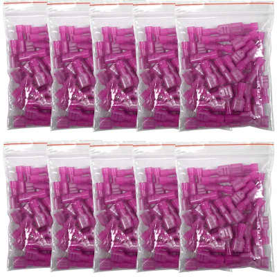 500 Pack of Fully Insulated 22/18 Gauge Female Quick Disconnect Wire Connectors image 3