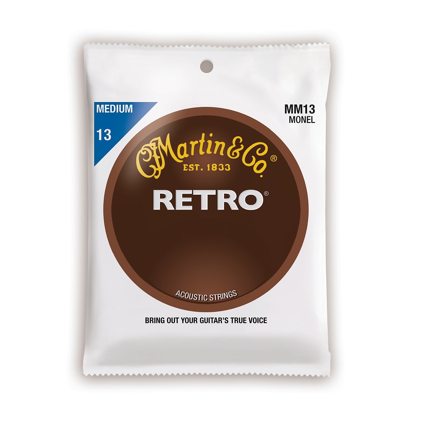 Martin MM13 Retro Monel Acoustic Guitar Strings - Medium (.13 | Reverb