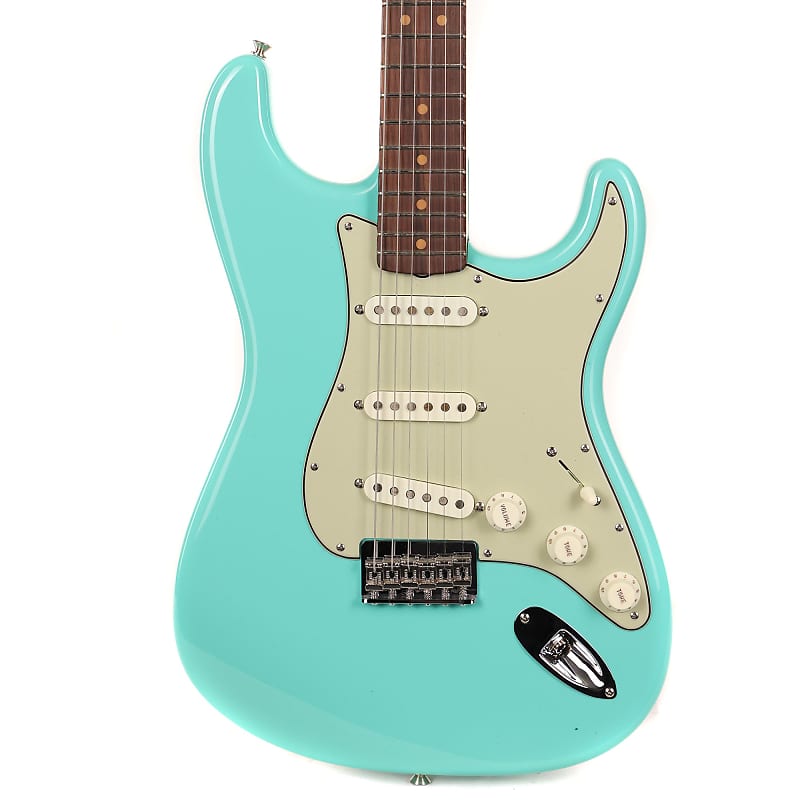 Fender Custom Shop 1965 Hardtail Stratocaster Faded Seafoam | Reverb