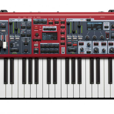 Nord Stage 4 73 with a fully weighted Triple Sensor keybed with Physical Drawbars and LED indicators