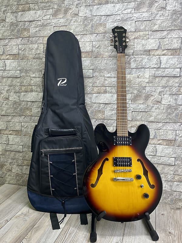 Rare Epiphone Dot Studio Semi-Hollowbody Electric Guitar in Vintage  Sunburst with Gig Bag