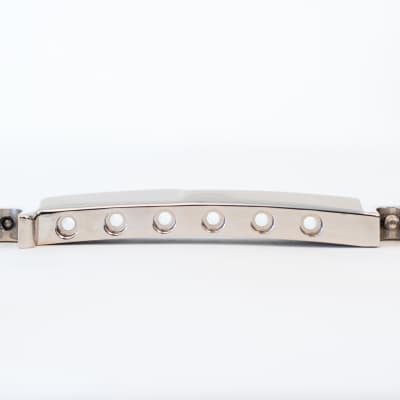 Wrap-Around Compensated Tailpiece 1953-'60 Gibson Replacement Bridge “Stud Finder” (Polished Nickel) image 5