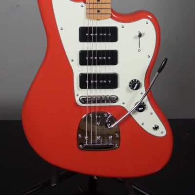 Fender Noventa Jazzmaster, Fiesta Red, Maple fb, w/deluxe gig bag image 2