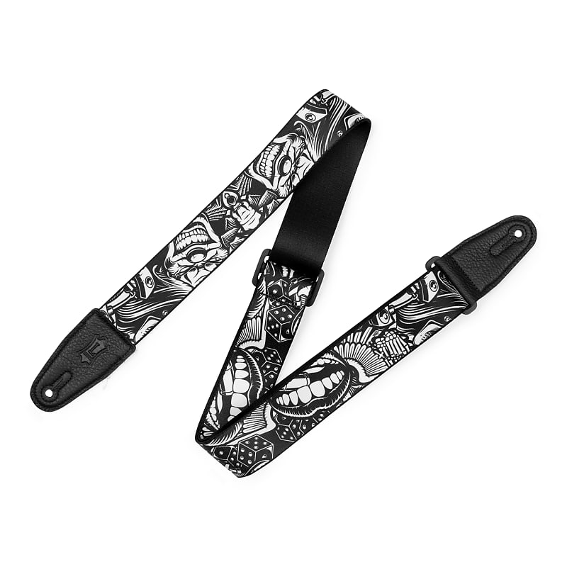 Levy's MP2TAT 2-inch Poly Tattoo Guitar Strap - Clown image 1