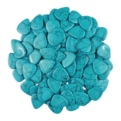 Turquoise Gemstone Guitar Or Bass Pick - Specialty Handmade Stone Exotic Plectrum - 12 Pack New image 2