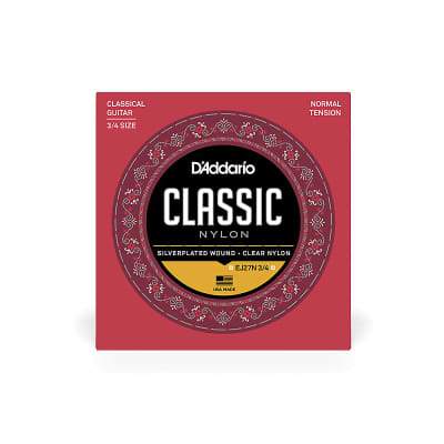 D'Addario EJ27N3/4 Student Classic Nylon Strings, Normal Tension 3/4 Scale image 8