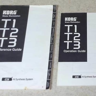 Korg  T1 ,T2 & T3 Series Factory Original Reference & Operation Guide Set with *Free Shipping* image 1