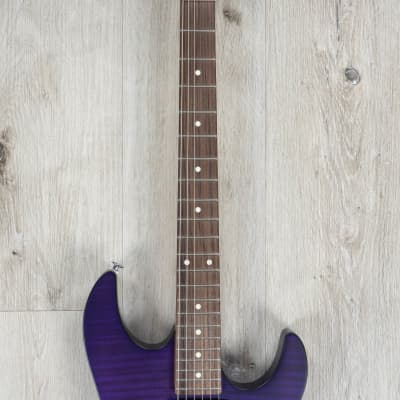 FGN Fujigen JOS2DUFMR Odyssey Series Guitar, Rosewood Fretboard, Transparent Purple Flat image 4