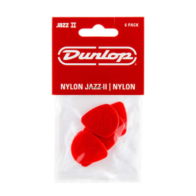 Dunlop Nylon Jazz II Guitar Picks (6) 47P2N image 1
