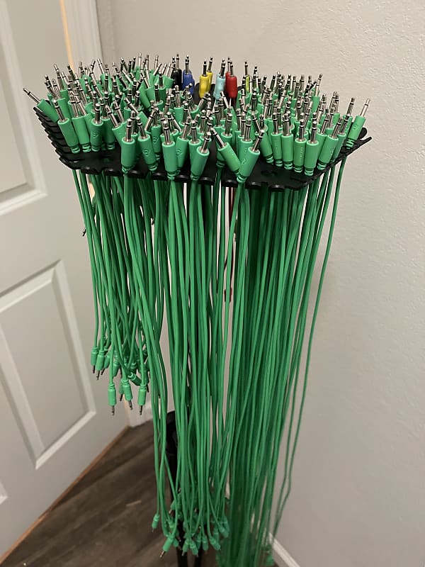 205x Eurorack Cables Patch Stackables & Hanger Black Market Reverb