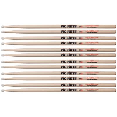6 Pairs Vic Firth X5A Nylon Tip American Classic Extreme 5A Drumsticks image 1