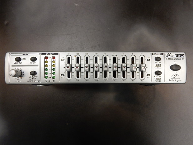 Behringer MINIFBQ FBQ800 Compact 9-Band Graphic Equalizer with Feedback Detection image 2