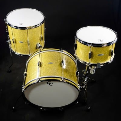C&C Drum Co Player Date I Big Beat Shell Pack - Yellow Glass Glitter image 4