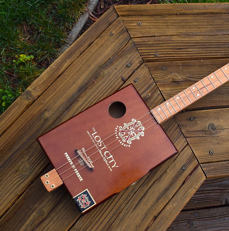 Cigar box guitar, 3-string guitar, cbg image 1