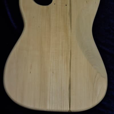 Spalted Maple Top / Aged Basswood Strat body - Standard Hardtail 4lbs 4oz #2931 Bild 6