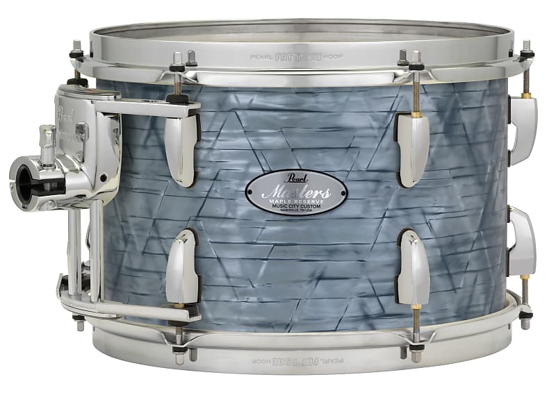 Pearl Music City Custom 12"x10" Masters Maple Reserve Series Tom w/optimount MOLTEN SILVER PEARL MRV1210T/C451 image 1