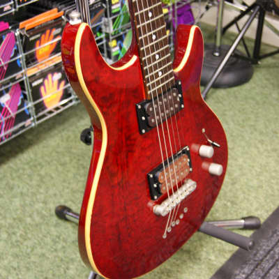 Shine electric guitar with quilted top in red - Made in Korea S/H image 18