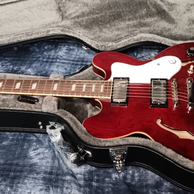 Brand New! Epiphone Epiphone Noel Gallagher Riviera Semi-hollow Electric Guitar - Dark Red Wine 2023 - Dark Red Wine - 8.7 lbs - Authorized Dealer - G02174 image 3