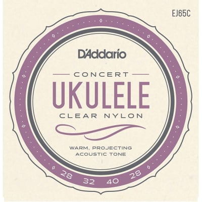 Daddario EJ65C Concert Ukulele Clear Nylon Strings image 1