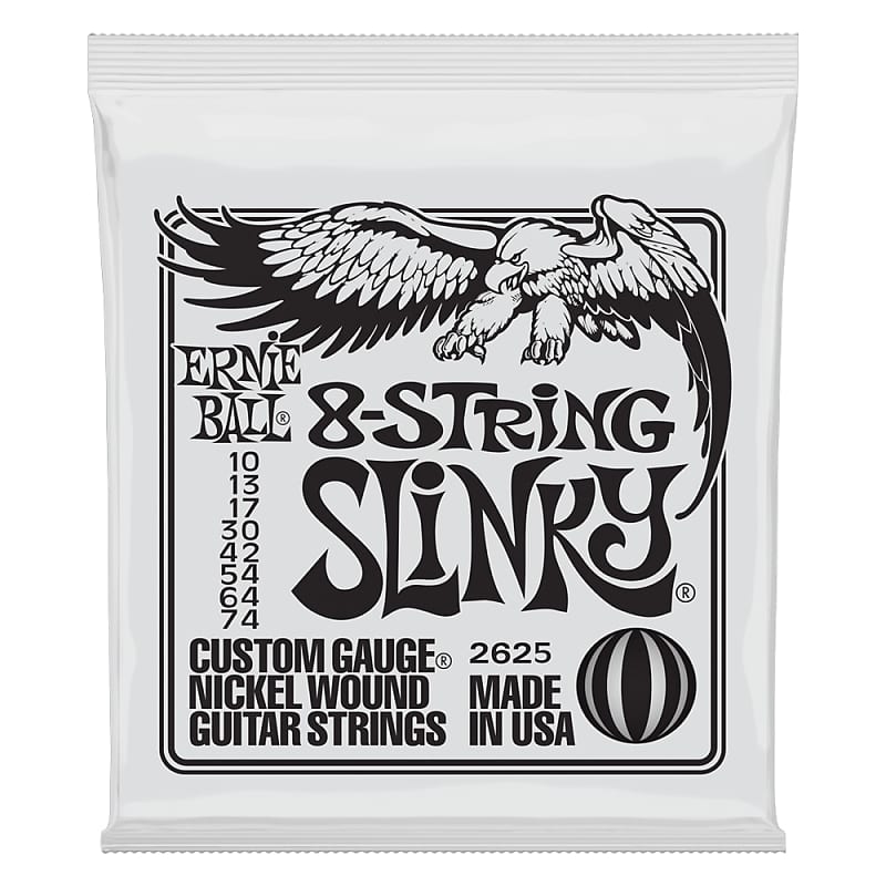 Ernie Ball 2625 8-String Slinky Nickel Wound Electric Guitar Strings 10-74 image 1