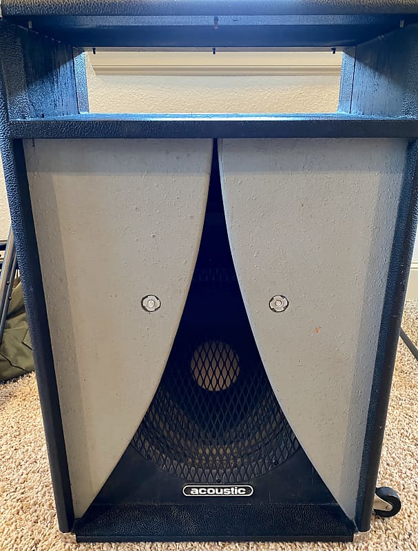 Acoustic 12 inch bass cabinet 1970's Black / Grey (mystery cab) image 1