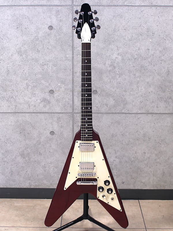 1978 Greco FV-600 Flying V Cherry Red (w/ OHSC)